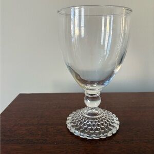 vintage Anchor Hocking, bubble foot Clearwater glass goblets boopie glass